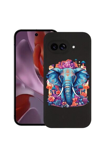 bestcase Калъф за Google Pixel 9a, Цветове на мечтите - Слон, Тънък силиконов...