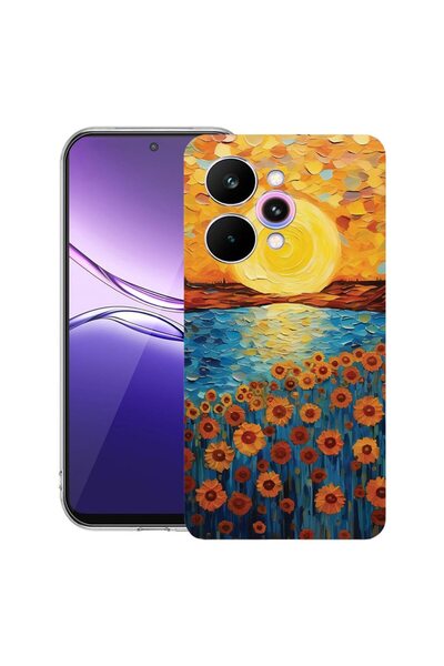 bestcase ¬Æ Husa Clear Slim Silicon Compatibila cu Realme 15 / 15 Pro, Sunflo...
