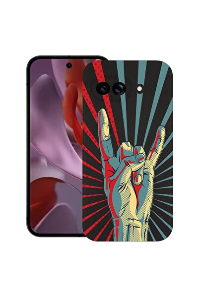 bestcase Калъф за Google Pixel 9a, Rock Festival, Тънък силиконов 0.8ММ, Прот...