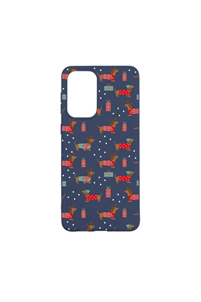bestcase Силиконов калъф, съвместим с Realme GT Neo 3, Коледен дакел, Устойчи...