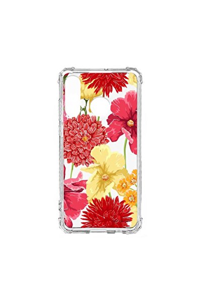 bestcase Husă Antișoc din Silicon Compatibilă cu Huawei P30 Lite, Flori Roșii...