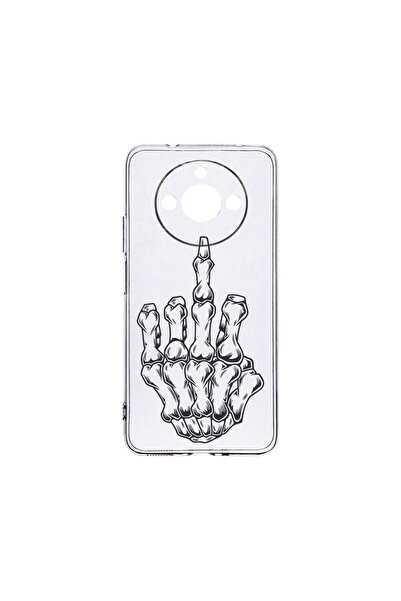 bestcase Διαφανής Θήκη Σιλικόνης 2MM, Συμβατή με Realme 11, Σχέδιο Χέρι Σκελε...