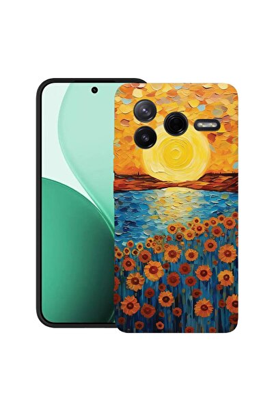 bestcase ¬Æ Husa TPU Ultra Slim Compatibil cu Poco F7 Pro, cu Design Sunflowe...