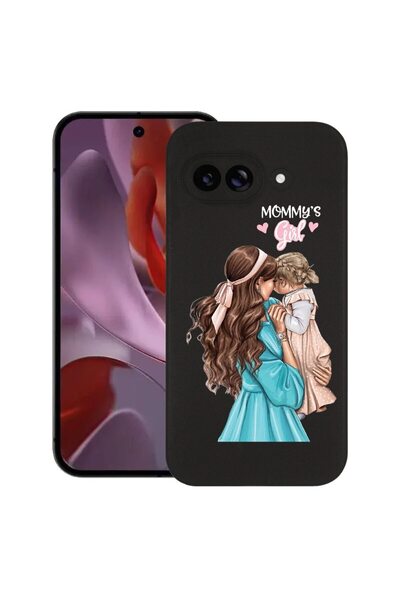 bestcase Калъф за Google Pixel 9a, Мамино момиче, Тънък силиконов 0.8ММ, Удар...