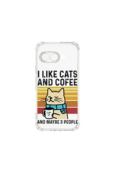 bestcase Противоударен калъф за Google Pixel 9a, Котки и кафе, 1925008 AS 1851