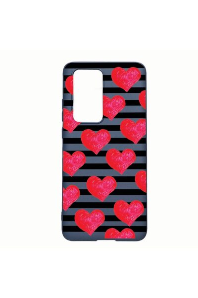 bestcase Husa Huawei P40, Red Heart, rezistenta la uzura, anti-alunecare, din...