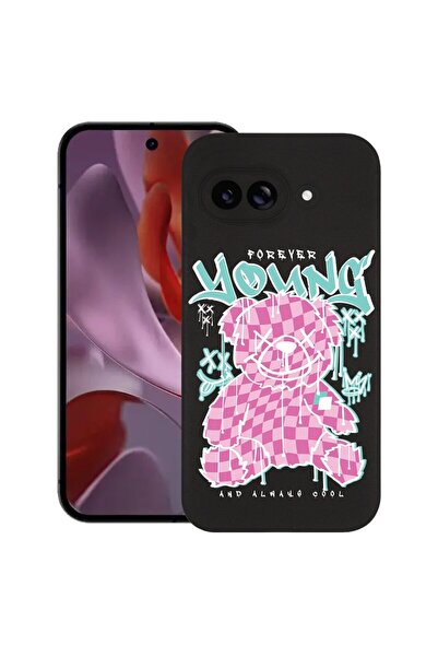 bestcase Калъф за Google Pixel 9a, Мече Вечно младо, Тънък силиконов 0.8ММ, П...