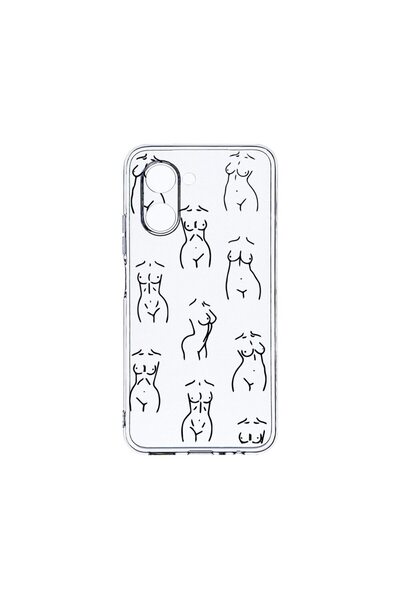 bestcase Прозрачен силиконов калъф 2ММ, съвместим с Realme C33, с шарка, Удар...