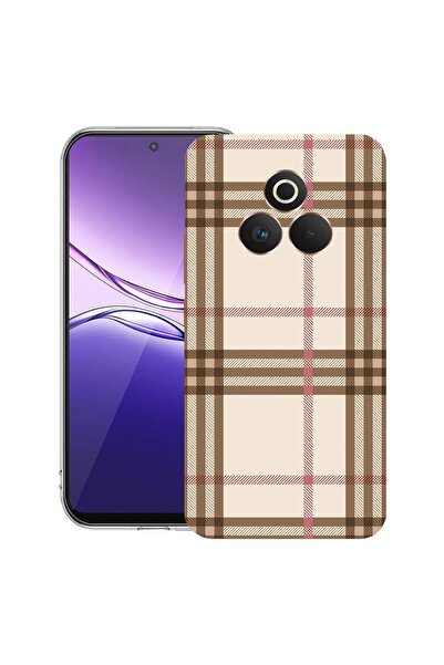 bestcase ¬Æ Husa pentru Realme P3 Pro cu Design Plaid, Clear Slim Silicon, An...