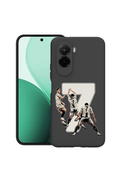 bestcase Ултра тънък TPU калъф, съвместим с Poco M7, с дизайн на футболист, 3...