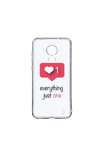 bestcase Διαφανής Θήκη Σιλικόνης 2MM, Συμβατή με Nokia C30, Ειδοποίηση Αγάπης...