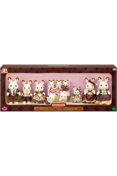 ADORE OYUNCAK 5848 Sylvanian Families Chocolate-Eared Rabbit Family Anniversa...