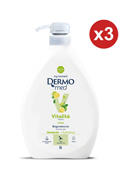 Dermomed Σετ 3 τεμαχίων Αφρόλουτρο Vitality Lime, 1000ml