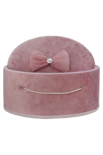 Recostore Cutie transport trusou din catifea buretata, roz pudrat, Recostore®...