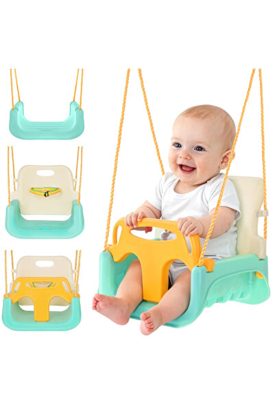 zola 3in1 children's swing, backrest and bar, adjustable 120-150 cm, weight c...