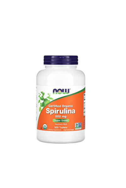 Now Foods Spirulina Certificată Organică 500mg 500 tablete