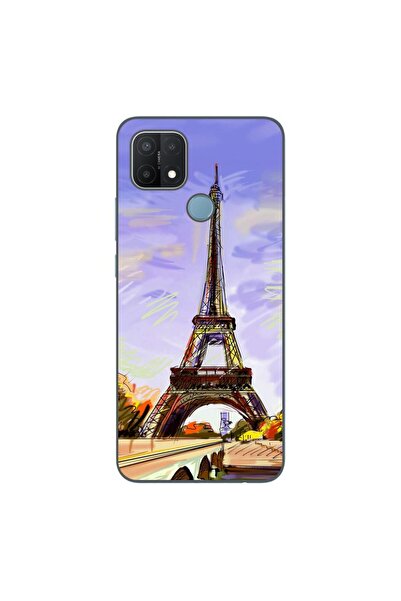 OEM Husa compatibila cu Oppo A15 si A15s Silicon Gel Tpu Model Desen Turnul E...