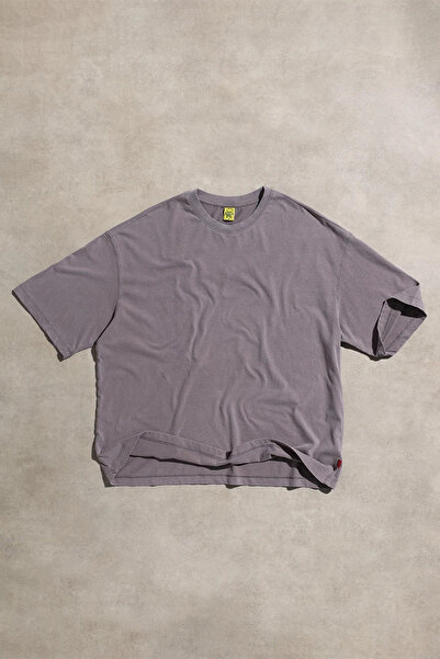 Overdrive Tricou cu mânecă scurtă, fără imprimeu, unisex, cu croială boxy, cu...