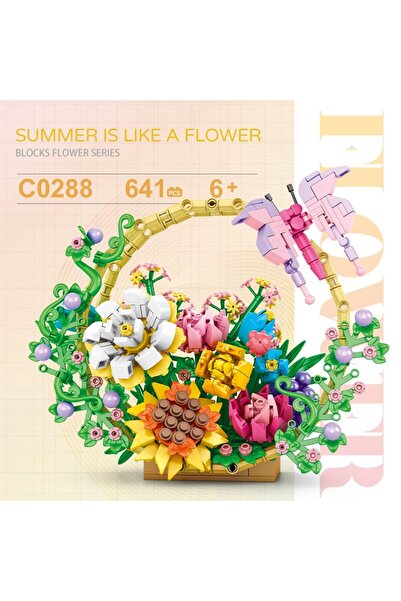 Minibric Set de Constructie Piese Tip Blocuri Construit Summer Bouquet Cadou ...