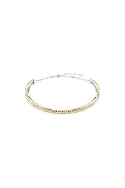 Swarovski Hyperbola Kolye, Yuvarlak kesim, Beyaz, Karışık metal yüzey