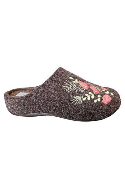 East Comfort Papuci de damă din pâslă moale, confortabili, decorați cu model ...