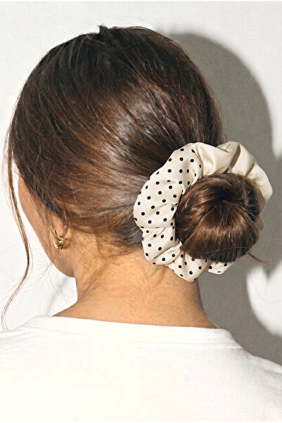 Katia&Bony Polka Dot Ecru Satin Rubber Buckle