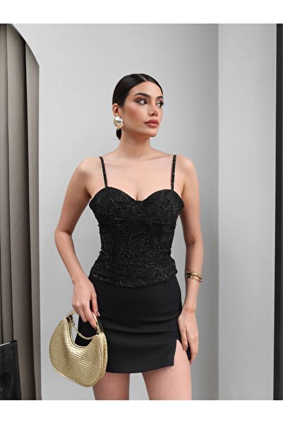 ESRAHELVACI Bluză tip corset cu legături la spate