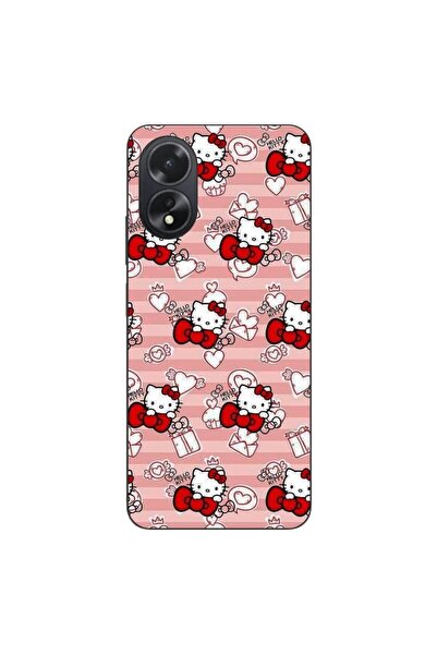 OEM Husa compatibila cu Oppo A18 4G Silicon Gel Tpu Model Hello Kitty Roz Pat...