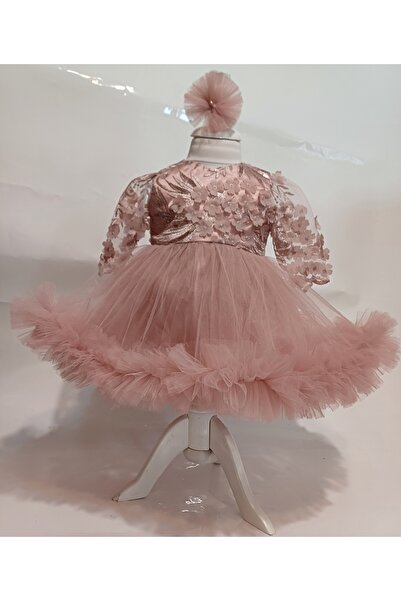 OEM Rochita eleganta botez Maria pudra cu bentita