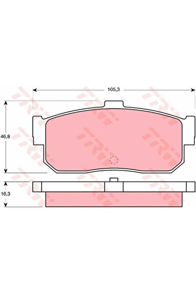 TRW Set of brake pads, GDB1172 disc brake