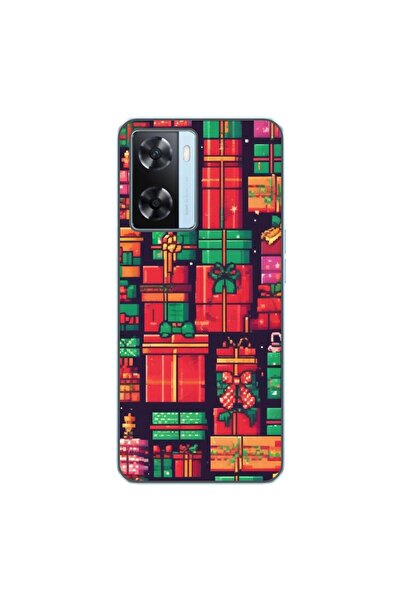 OEM Case compatible with Oppo A57s Silicon Gel Tpu Pattern Pixel Art Gifts