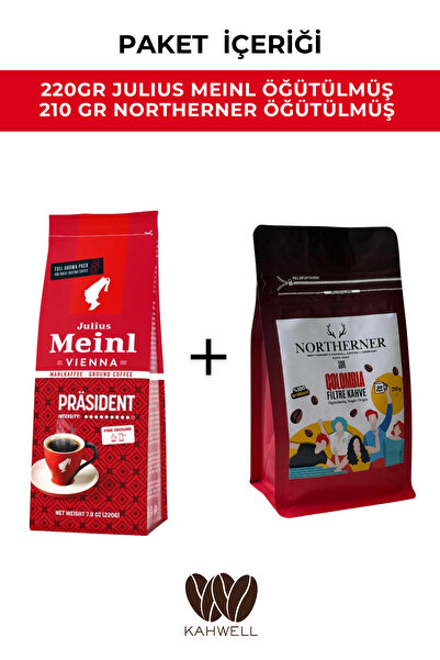 Julius Meinl 220gr Prasident Öğütülmüş Kahve + Northerner 210gr Öğütülmüş Kahve