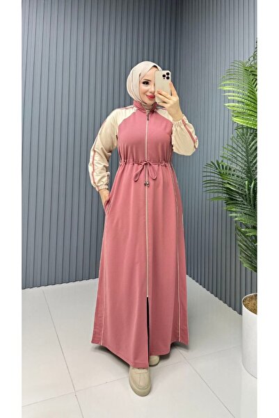 moda4b Women's Sports Dress Two Yarns Zipper Lace-Up Long Casual Design N-054...