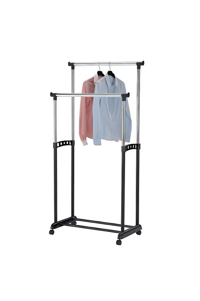 Velaris Double Adjustable Telescopic Clothes Rack - Mobile Organization and D...