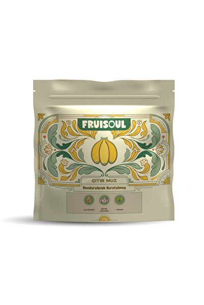 FRUISOUL Muz Cipsi - Dondurularak Kurutulmuş Freeze Dried Çıtır Muz