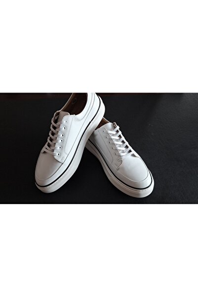 Darkwood -SNEAKERS-GÜNLÜK SPOR-HAKİKİ DERİ-ERKEK AYAKKABI-BEYAZ RENK