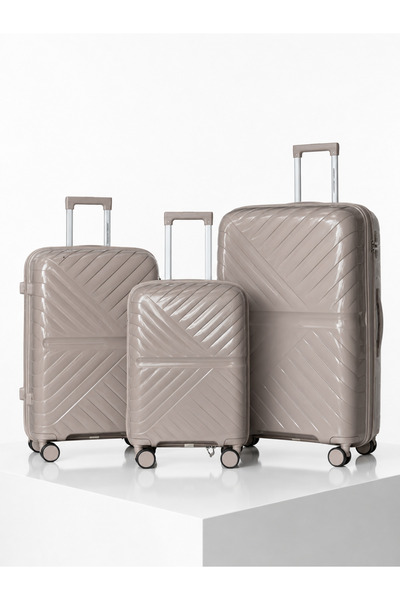 WAF Unbreakable Polypropylene Luggage Set TSA Lock 360 Spinner Wheels Flexibl...