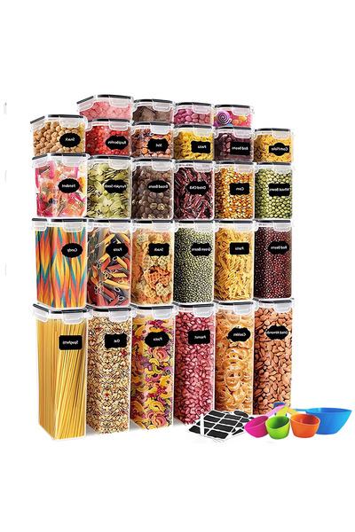 Velaris Airtight Stackable Container Set 28 Pieces - Perfect Kitchen Organiza...