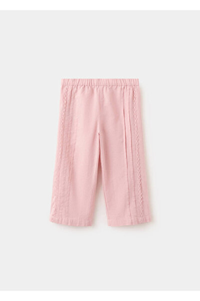 MANGO Baby Nakış detaylı düz kesim pantolon