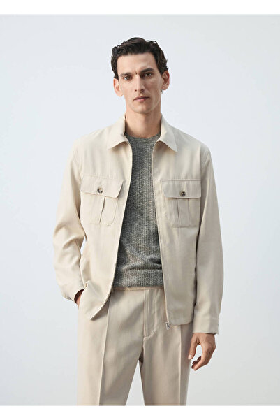 MANGO Man Modal regular fit jacket pockets