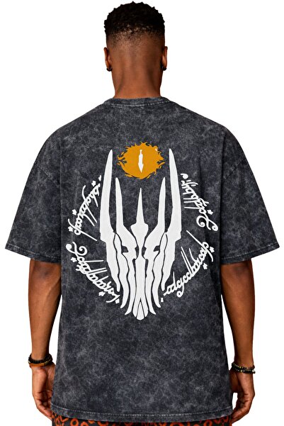 SEVBANO The Lord of the Rings Movie Back Print Unisex Oversize Vintage Washed...