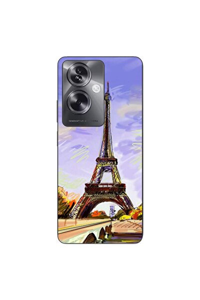 OEM Husa compatibila cu Oppo A79 5G Silicon Gel Tpu Model Desen Turnul Eiffel