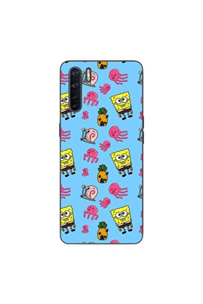 OEM Case compatible with Oppo A91 Silicone Gel Tpu Model Spongebob Pattern