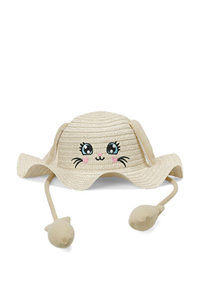 Polaris Hasır Şapka Kız Çocuk Bej FUNNY STRAW HAT