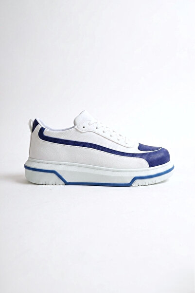 Zerenyus Zrc241X High Quality Orthopedic Sole Lace-Up Men's Sneaker Sax White