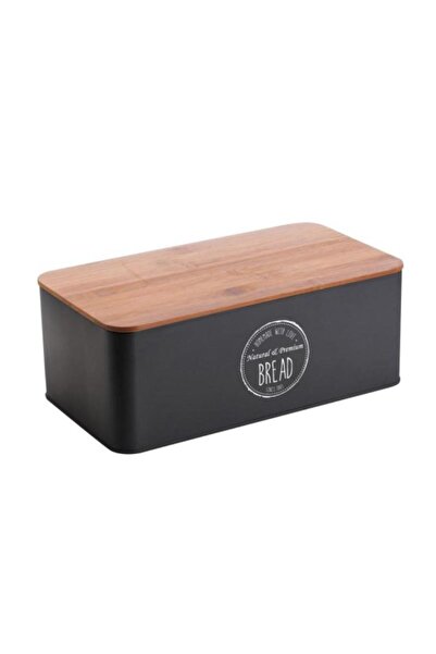 Oriana Ferelli Ψωμιέρα Μεταλλική-Bamboo Μαύρη KITCHEN TREND 42,3cm 850742
