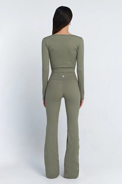 zynexonline VYBE Wrap Uzun Kollu Crop
