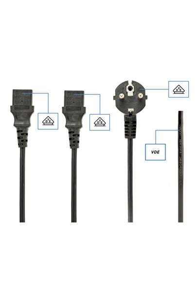 Gembird PC-186-ML6 kabel zaslajƒÖcy komputerowy Y, serwerowy, Euro/2xIEC320 C...