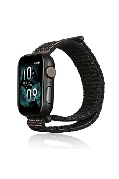 Beline Curea Apple Watch din nailon 38/40/41mm negru