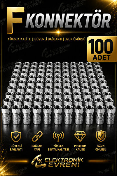 IRONSTAR PREMİUM KALİTE CONTALI F KONNEKTÖR 100 ADET